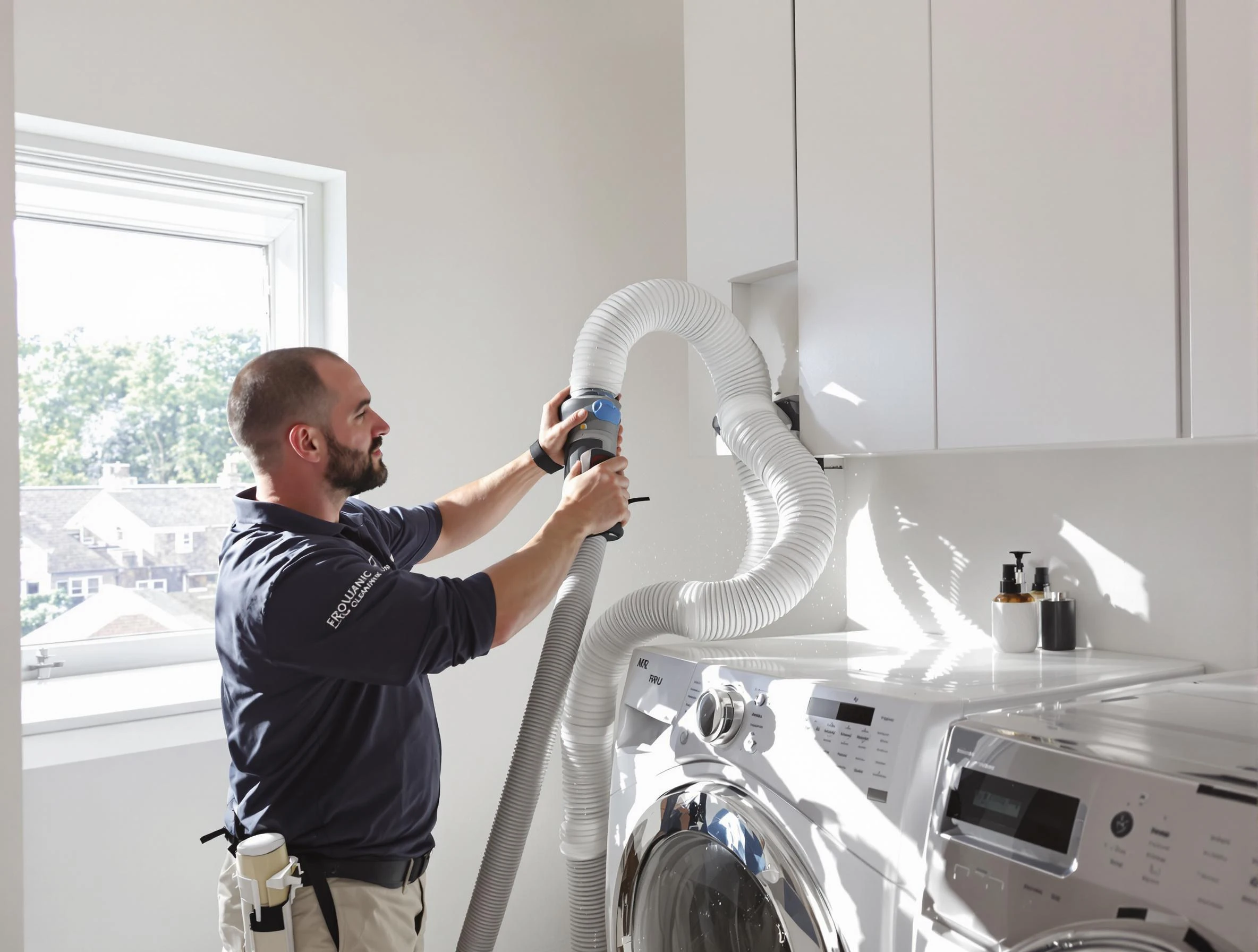 Certified Murfreesboro Dryer Vent Cleaning technician performing dryer vent cleaning in Murfreesboro